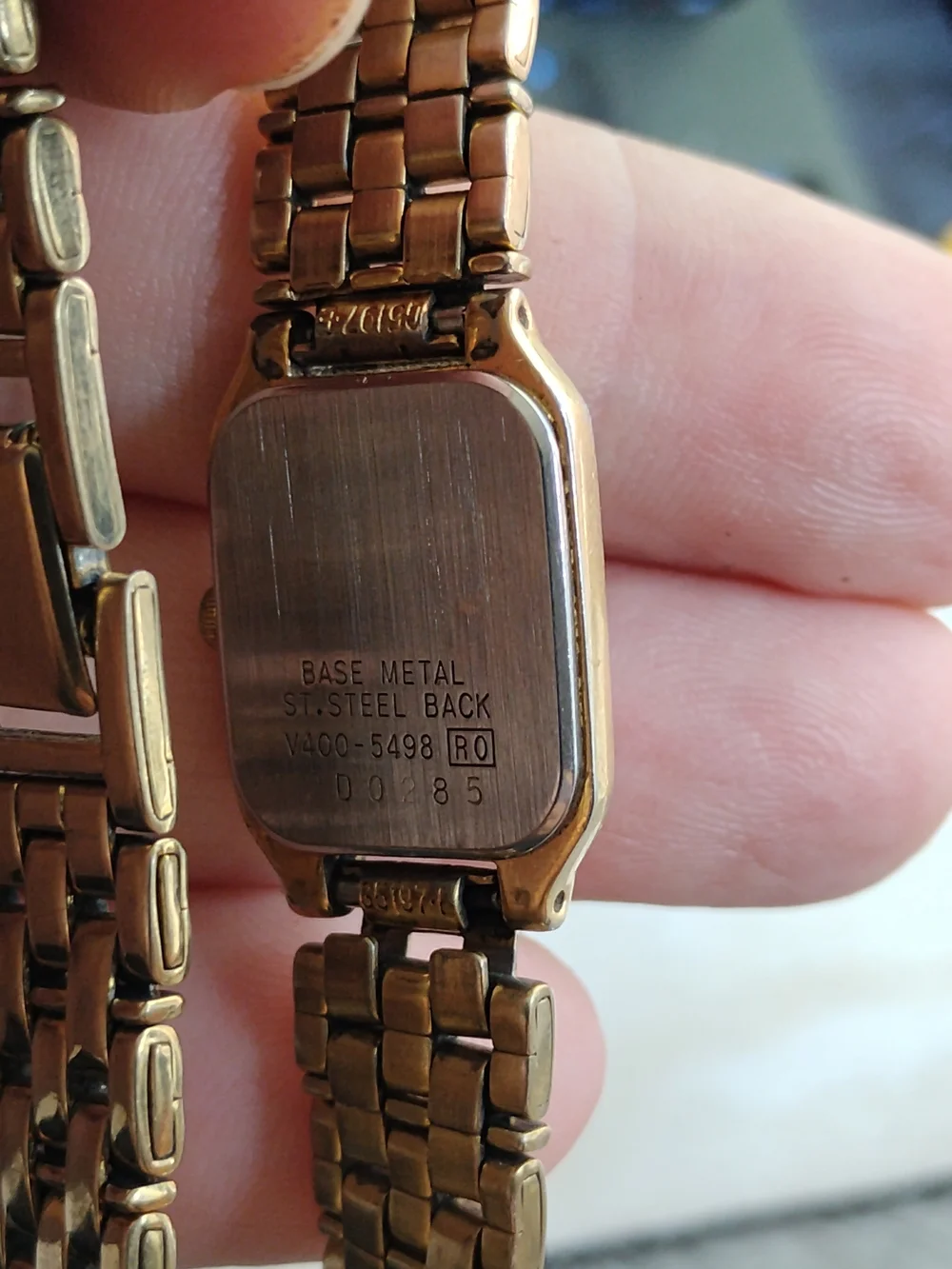 Seiko Gold-Tone Bracelet Watch with Black Dial